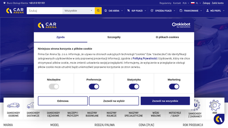 Aukcje samochodów CarArena.pl