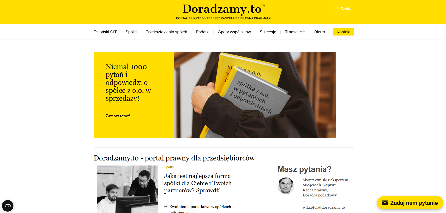 Doradzamy.to - portal prawny dla przedsiębiorców